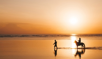 Pasear a caballo por la playa